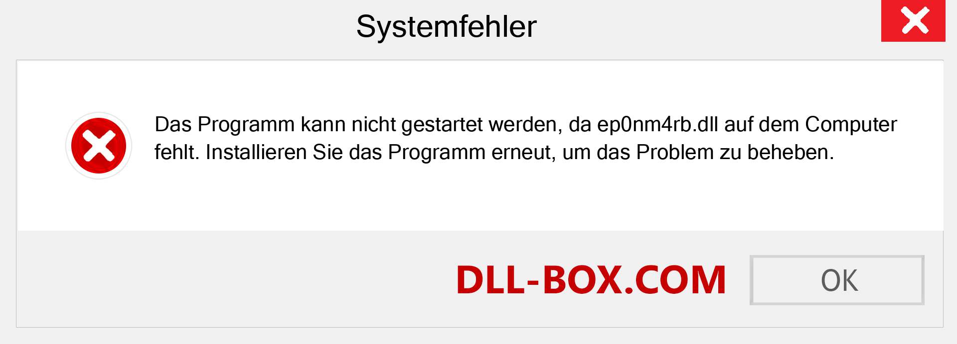 ep0nm4rb.dll-Datei fehlt?. Download für Windows 7, 8, 10 - Fix ep0nm4rb dll Missing Error unter Windows, Fotos, Bildern